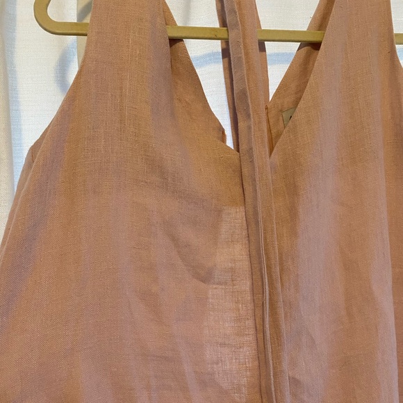 Light Pink Linen Jumpsuit - Picture 6 of 6